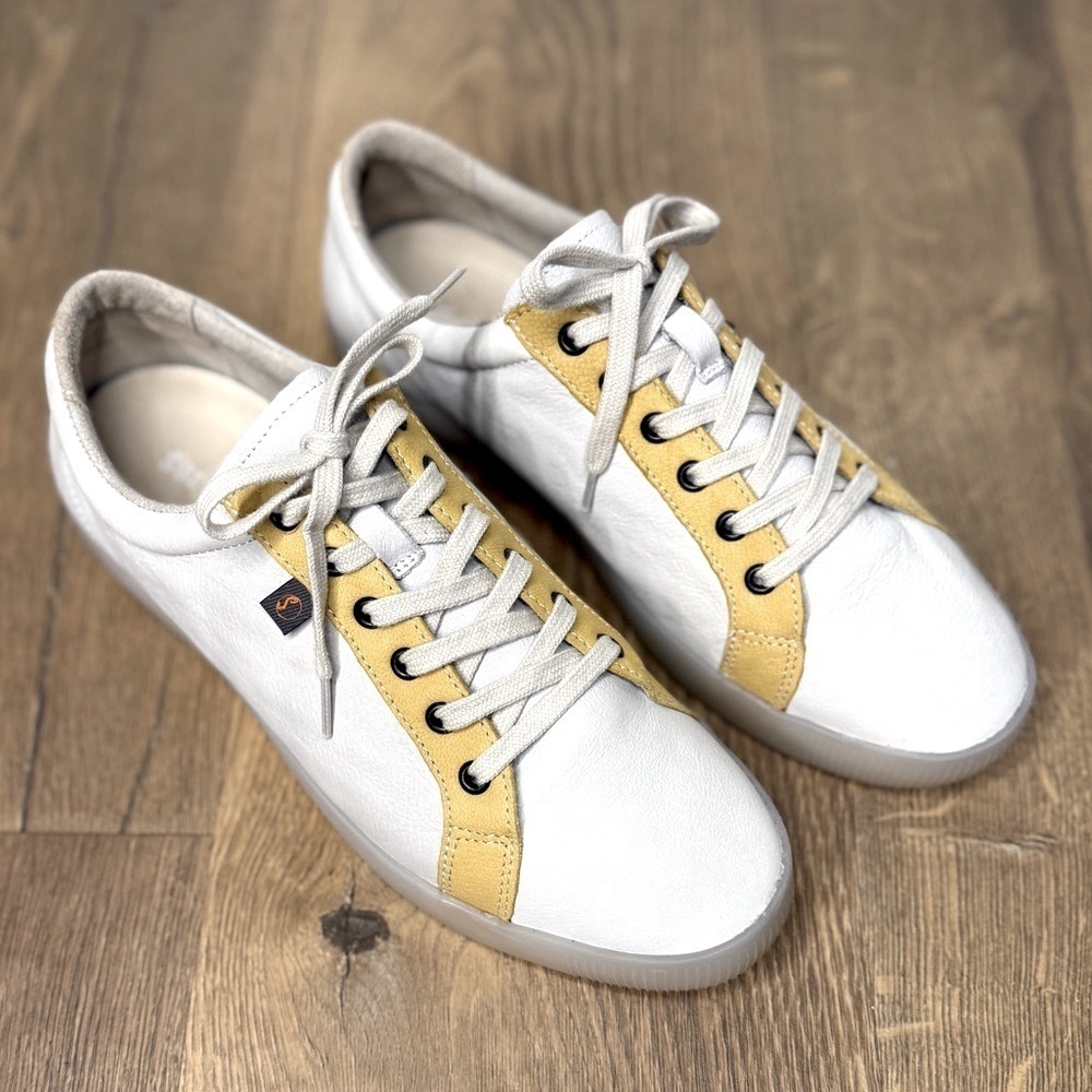 Softino by Fly London White and Yellow Sneakers size 40 us size 9